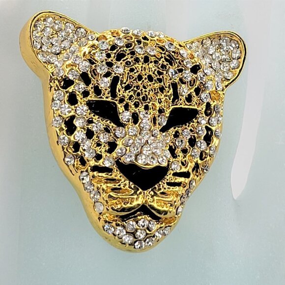 Leopard Ring Tiger Ring In Stretch Band - New - Picture 11 of 12